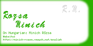 rozsa minich business card