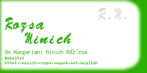 rozsa minich business card